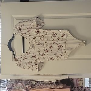 Abercrombie white floral bodysuit